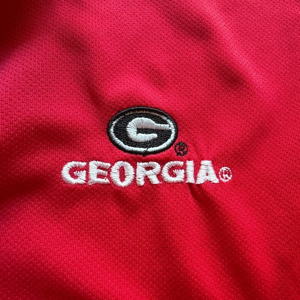 Champion Men’s Medium SS Red Polo Shirt with Georgia embroidery - Picture 2 of 9